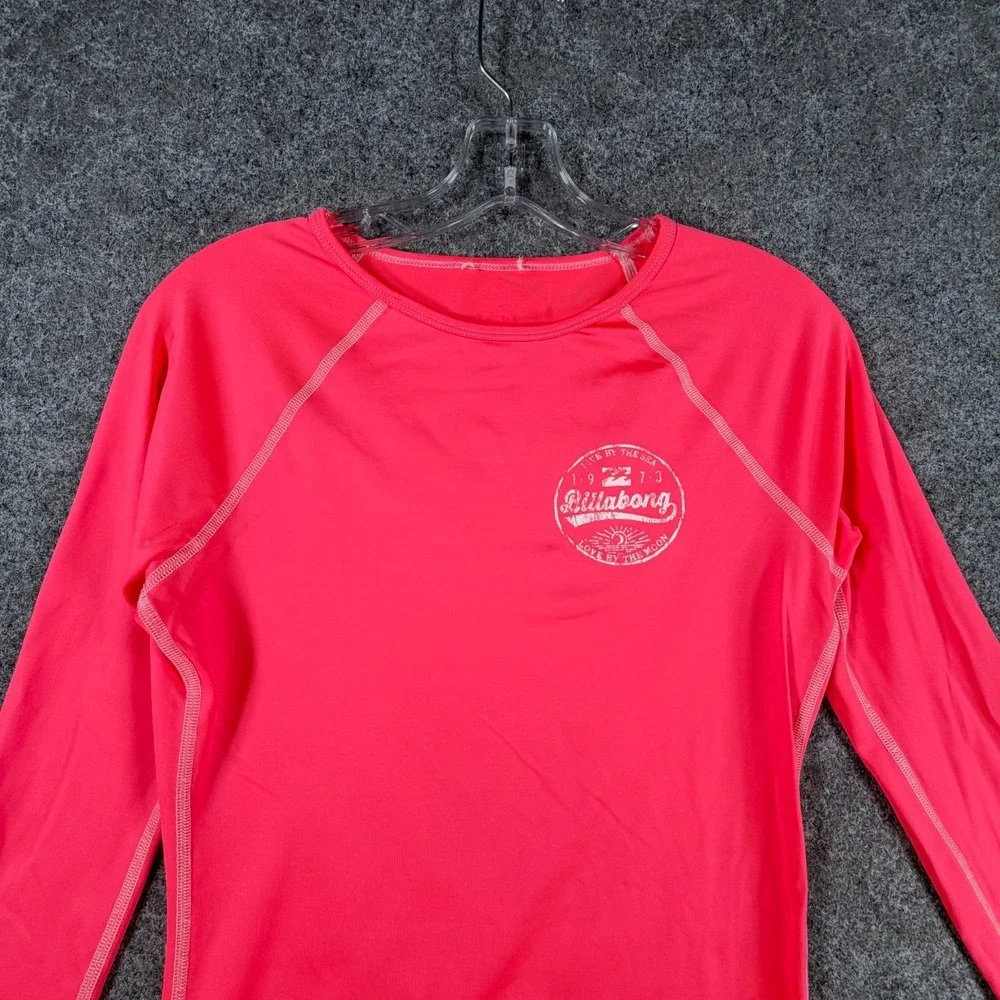 Billabong Rash Guard Swim Shirt Womens Coral Reef Bare Lady Long-Sleeve Crewneck